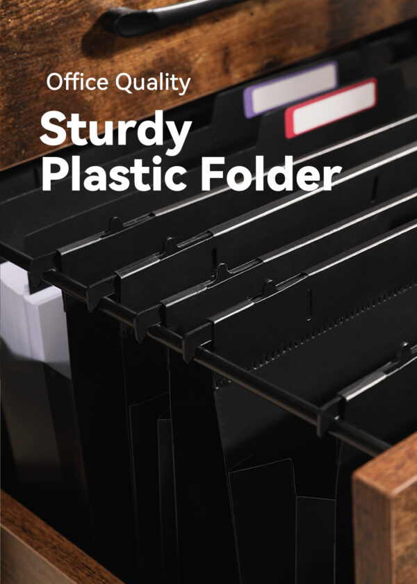 SortRax Plastic High Capacity Hanging File Folders, 4" Expanding Pocket with 2 Movable Dividers, Heavy Duty for Filing Cabinet, Insertable Tabs, Letter Size - 6 Pack - Image 5